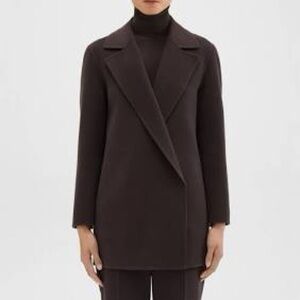Theory Beautiful Size Petite Clairene Jacket Double-Face Wool-Cashmere
